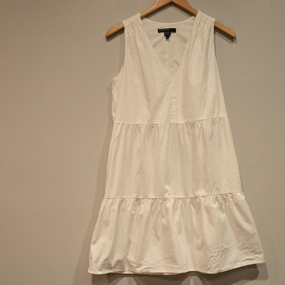 White Sleeveless Tiered Dress